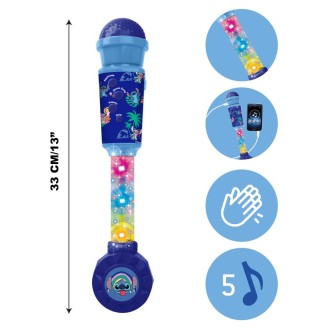 Svítící trendy mikrofon s melodiemi - Disney Stitch