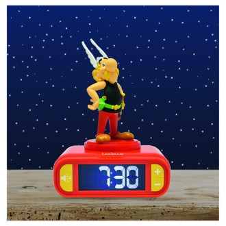 Budík s nočním 3D světlem - Asterix