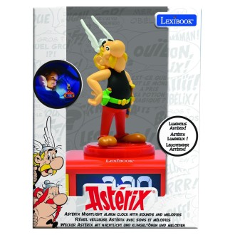 Budík s nočním 3D světlem - Asterix