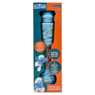 Svítící trendy mikrofon s melodiemi - Šmoulové