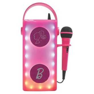 Bezdrátový svítící reproduktor s mikrofonem Barbie