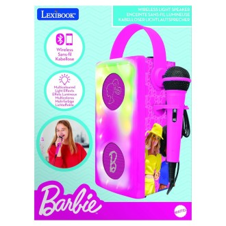 Bezdrátový svítící reproduktor s mikrofonem Barbie