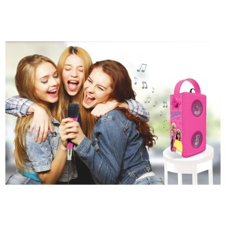 Bezdrátový svítící reproduktor s mikrofonem Barbie