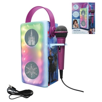 Bezdrátový svítící reproduktor s mikrofonem Ledové království
