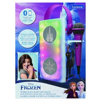 Bezdrátový svítící reproduktor s mikrofonem Ledové království
