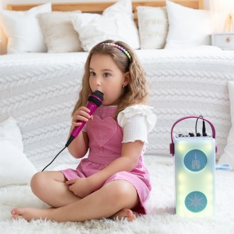 Bezdrátový svítící reproduktor s mikrofonem Ledové království