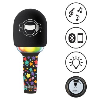 Svítící bezdrátový karaoke mikrofon