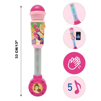 Svítící trendy mikrofon Disney Princezny s melodiemi