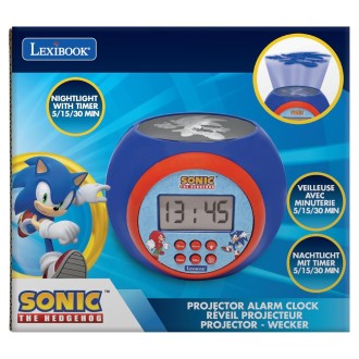 Budík s projektorem Ježek Sonic