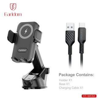 Univerzální držák na telefon Earldom ET-WC63 s bezdrátovým nabíjením