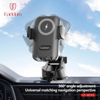 Univerzální držák na telefon Earldom ET-WC63 s bezdrátovým nabíjením