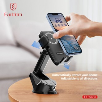 Univerzální držák na telefon Earldom ET-WC63 s bezdrátovým nabíjením