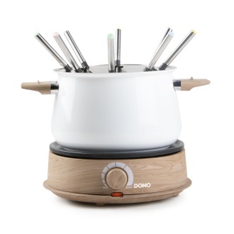 Fondue - bílý - dřevěný vzhled - DOMO DO736F