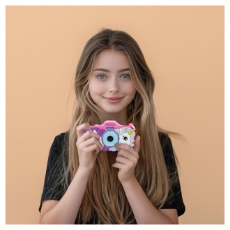 Dětský fotoaparát a kamera s krytem Jednorožec