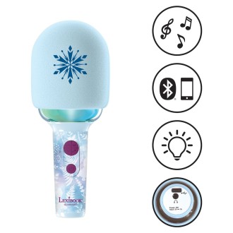 Svítící bezdrátový karaoke mikrofon Ledové království