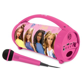 Reproduktor s mikrofonem Boombox Barbie