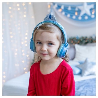 Svítící bezdrátová sluchátka Ledové království