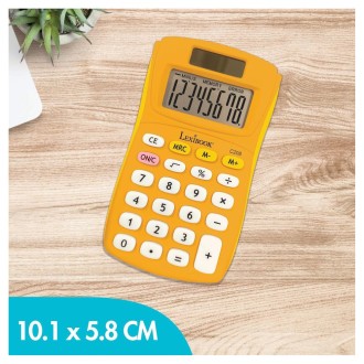 8místná kapesní kalkulačka solární žlutá
