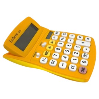10místná kalkulačka s nastavitelným úhlem obrazovky žlutá