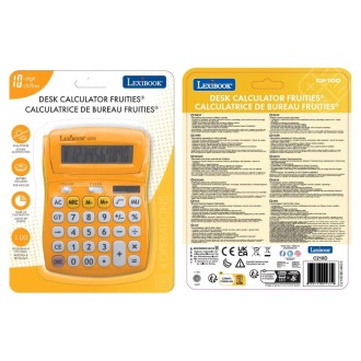 10místná kalkulačka s nastavitelným úhlem obrazovky žlutá