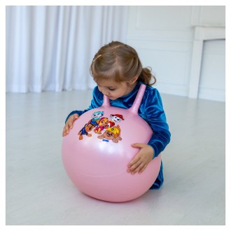 Nafukovací skákací míč 45 cm růžový Tlapková Patrola