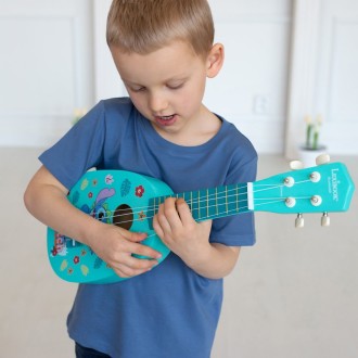 Dřevěné ukulele s nylonovými strunami 53 cm Disney Stitch
