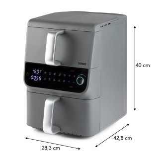 Dvojitá horkovzdušná fritéza 3,5+6,5 l - DOMO DO549FR