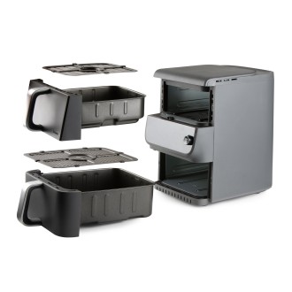 Dvojitá horkovzdušná fritéza 3,5+6,5 l - DOMO DO549FR