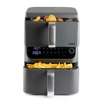 Dvojitá horkovzdušná fritéza 3,5+6,5 l - DOMO DO549FR