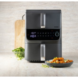 Dvojitá horkovzdušná fritéza 3,5+6,5 l - DOMO DO549FR