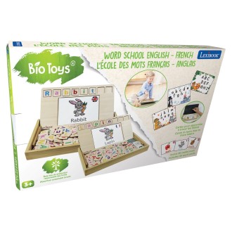 Anglicko-francouzská dřevěná škola slovíček Bio Toys