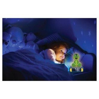 Budík s nočním 3D světlem Dinosaurus