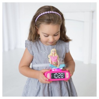 Budík s nočním 3D světlem Barbie