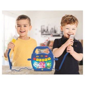 Reproduktor karaoke Tlapková patrola s mikrofony a osvětlením