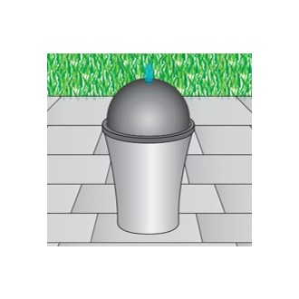 Fontána Heissner BALL LED, rusty