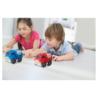 Sada policejního a hasičského auta z bioplastu 18 cm