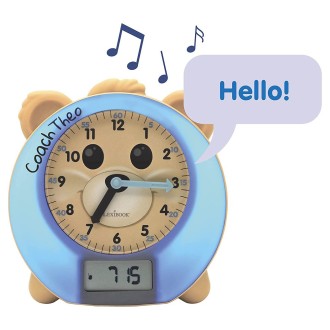 Dětský budík Coach Theo s vícebarevným osvětlením, vypráví pohádky v angličtině
