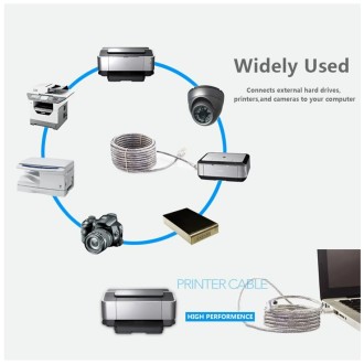 HP datový kabel USB-A na USB-B – 3m