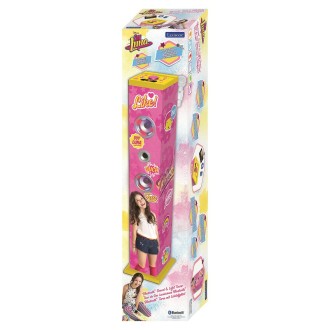 Výkonný Bluetooth věžový reproduktor s mikrofonem a světelnými efekty