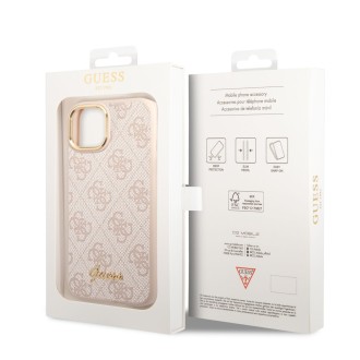 Guess PC/TPU 4G Metal Camera Outline Zadní Kryt pro iPhone 14 Pink