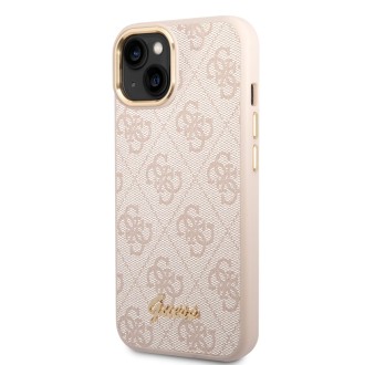Guess PC/TPU 4G Metal Camera Outline Zadní Kryt pro iPhone 14 Pink
