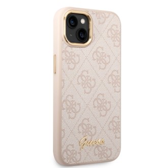 Guess PC/TPU 4G Metal Camera Outline Zadní Kryt pro iPhone 14 Pink