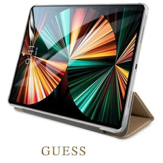 Guess Saffiano Folio Pouzdro pro iPad Pro 12.9 Gold