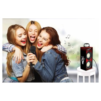 Přenosný reproduktor The Voice s mikrofonem a světelnými efekty