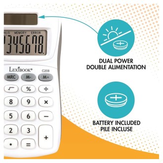 8 místná kapesní kalkulačka solární