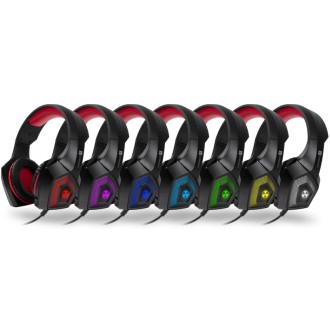 Connect IT Battle RNBW Ed. 2 herní sluchátka s mikrofonem, 2x Jack + USB - červená