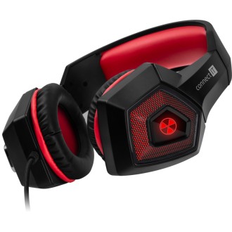 Connect IT Battle RNBW Ed. 2 herní sluchátka s mikrofonem, 2x Jack + USB - červená