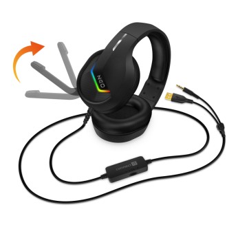 Connect IT NEO herní sluchátka s mikrofonem, Jack + USB - černá