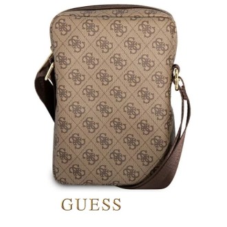 Guess pouzdro 10" hnědé 4G velké kovové logo