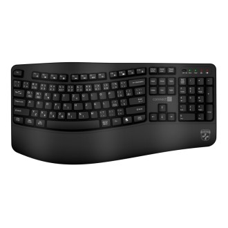 Connect IT For Health Ergonomická klávesnice ErgoOffice, CZ/SK - černá